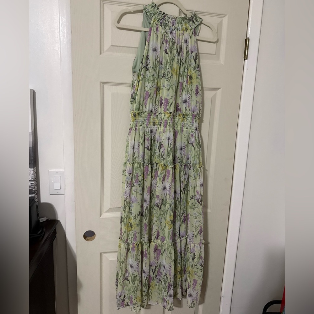 Taylor Mint and Lavender Floral Dress